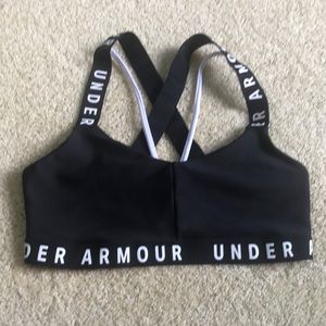 Under Armour EUC Sports Bra, black & white small